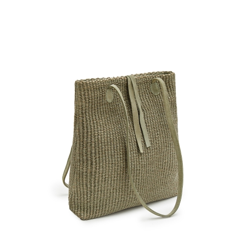 Green Raffia Bag