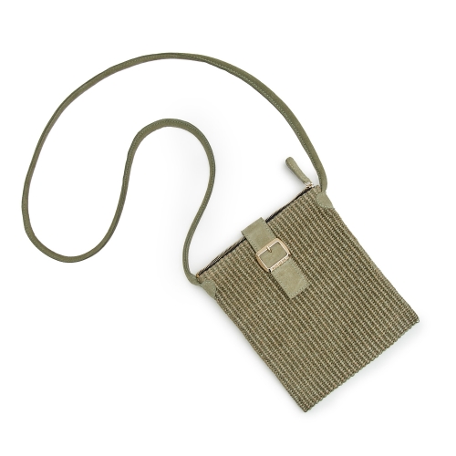 Bolso Bandolera Rafia Verde