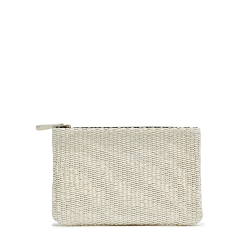 Cartera de Rafia Blanca
