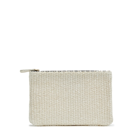 Cartera de Rafia Blanca
